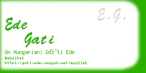ede gati business card